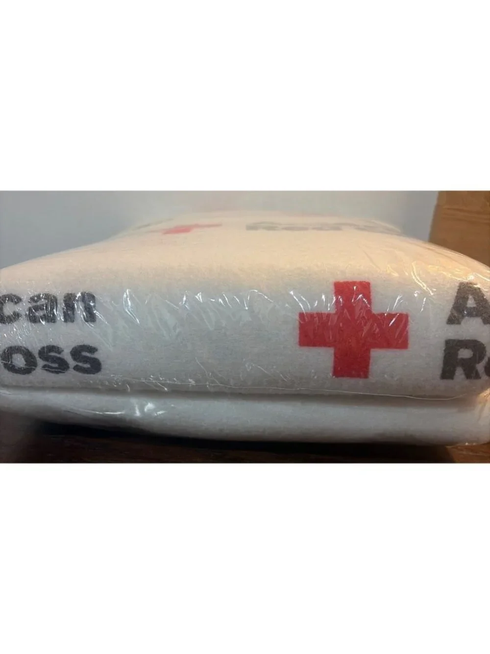 American Red Cross Emergency Fleece Blanket - New & Sealed White Red Cross Logo